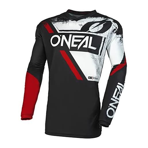 O'NEAL element jersey shocker camicia, nero/rosso, xl unisex-adulto