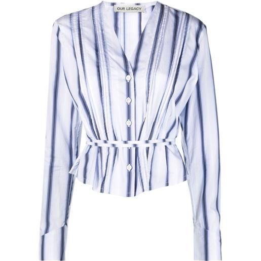 OUR LEGACY camicia a righe - blu