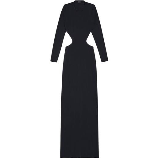 Balenciaga abito lungo con dettaglio cut-out - nero