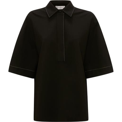 Victoria Beckham camicia con cuciture a contrasto - nero