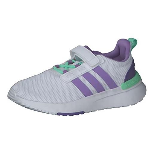 Adidas racer tr21 c, sneaker, ftwr white/violet fusion/pulse mint, 31.5 eu