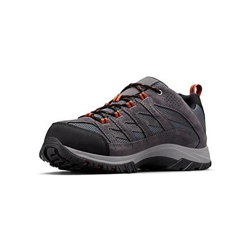 Columbia crestwood waterproof scarpe da trekking basse impermeabili uomo, grigio (graphite x dark adobe), 42.5 eu
