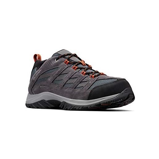 Columbia crestwood waterproof scarpe da trekking basse impermeabili uomo, grigio (graphite x dark adobe), 46 eu