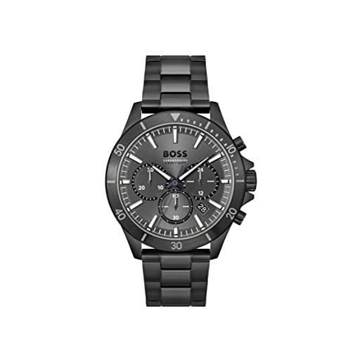 BOSS orologio con cronografo al quarzo da uomo con cinturino in acciaio inossidabile nero - 1514058