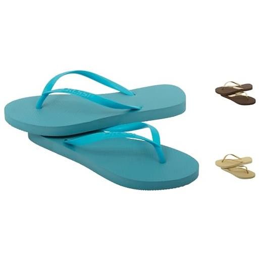 Cressi lady flip flop marbella - infradito donna per spiaggia e piscina, azzurro, 39/40