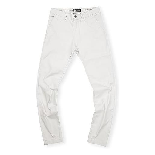 TMK pantoloni uomo cargo casuale classic in cotone cod. 160009 (38, bianco)