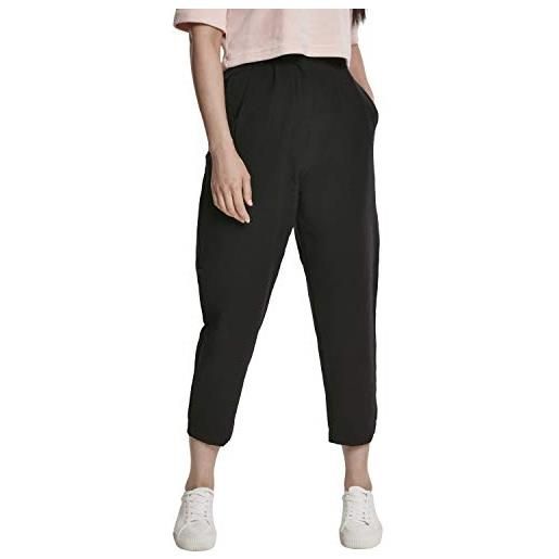 Urban Classics hose ladies high waist cropped pants pantaloni, nero (black 00007), s donna