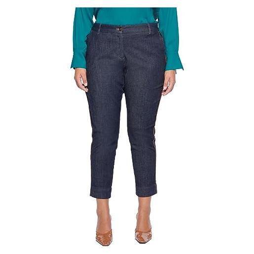 FIORELLA RUBINO: jeans dritti con dettagli a contrasto blu. 45 stagione autunno inverno 2023