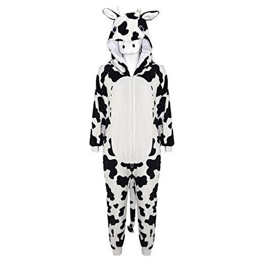A2Z 4 Kids®, tutina extra morbida a forma di mucca, per bambini, ragazze, ragazzi, costume per halloween cow 11-12 anni