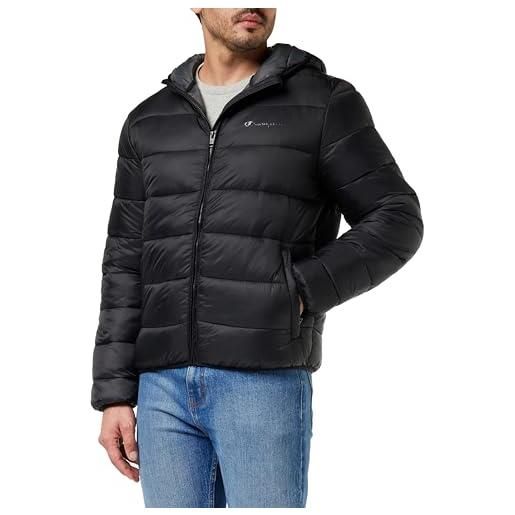 Champion legacy outdoor - hooded jacket giacca, nero/grigio grafite, xl uomo fw23