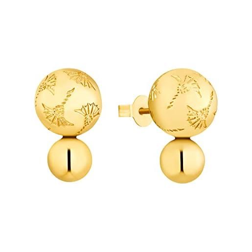 Joop!Borchie per orecchio in acciaio inox da donna, 1.6 cm, oro, fornite in confezione regalo per gioielli, 2035026