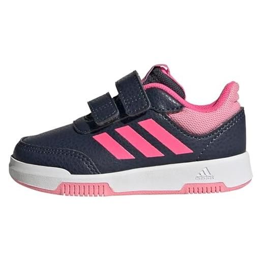 adidas tensaur hook and loop shoes, sneakers unisex-bimbi 0-24, shadow navy lucid pink bliss pink, 25.5 eu