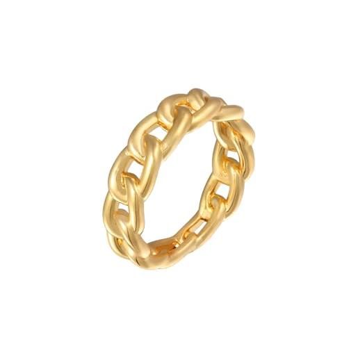 Elli anelli donne banda maglie look a catena tendenza colore oro
