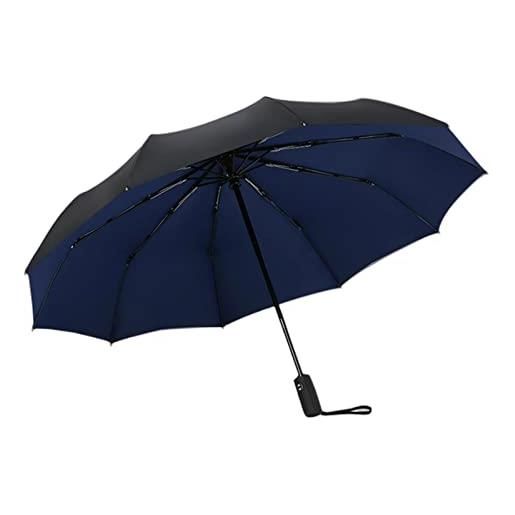 HIHELO ombrello doppio strato antivento ombrelli completamente automatici maschile donne ombrello tre pieghevole commerciale grande telaio durevole ombrellone, borgogna, a