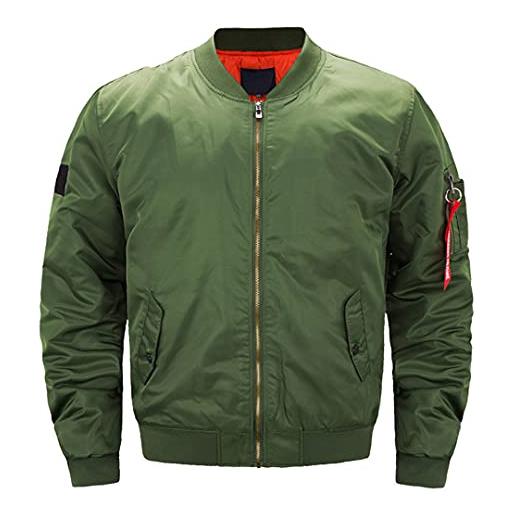 SR-Keistog uomo autunno inverno us air force pilot giacca baseball bomber giacche cappotti neri army green l
