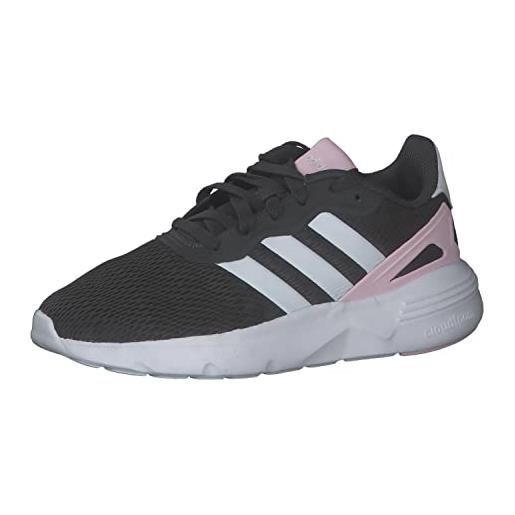 Adidas nebzed, sneaker donna, grey six/ftwr white/clear pink, 42 eu