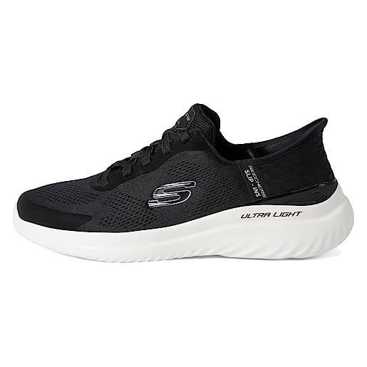Skechers bounder 2.0 emerged slip-in sneaker uomo, scarpe da ginnastica, carbone, 45 eu