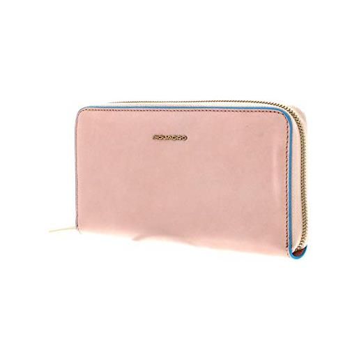 PIQUADRO blue square zip-around women´s wallet rfid rosa chiaro