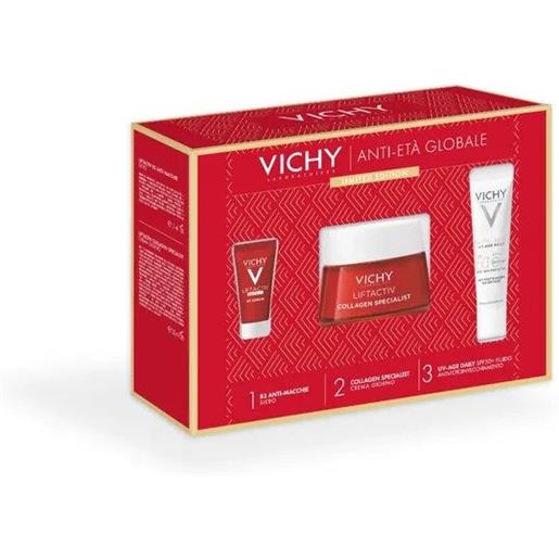 Vichy cofanetto liftactiv b3 anti-macchie siero 5ml+crema giorno 50ml +uv-age daily spf50+ 15ml vichy