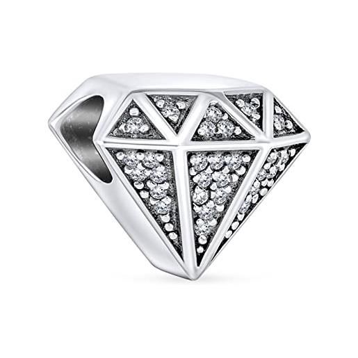 Bling Jewelry 3d scintillante diamante mani promessa di fidanzamento matrimonio diamante forma perla per moglie donne fidanzata pave cz. 925 argento adatto bracciale europeo