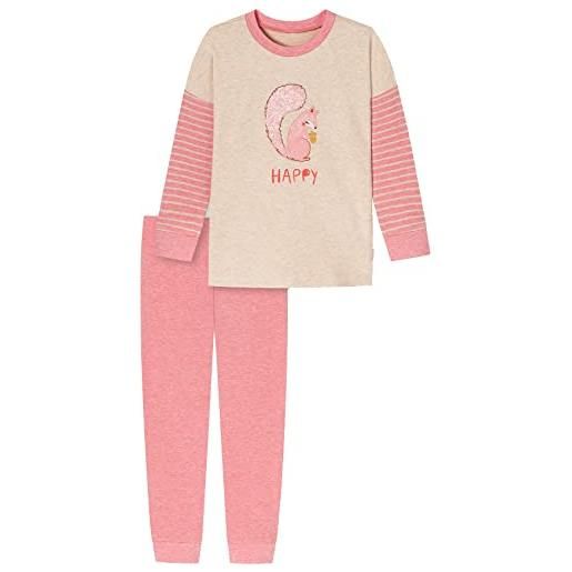 Schiesser langer mädchen schlafanzug set di pigiama, colore: rosa, 140 cm bambina