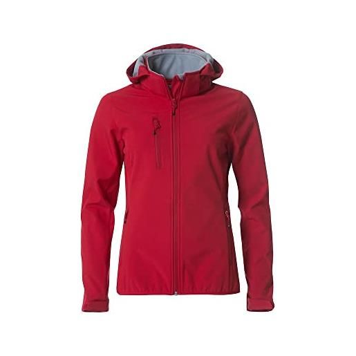 Clique - giubbino giacca da donna basic hoody softshell invernale con cappuccio removibile, in poliestere, per sci, trekking, escursione, viaggio, montagna (canna di fucile l)
