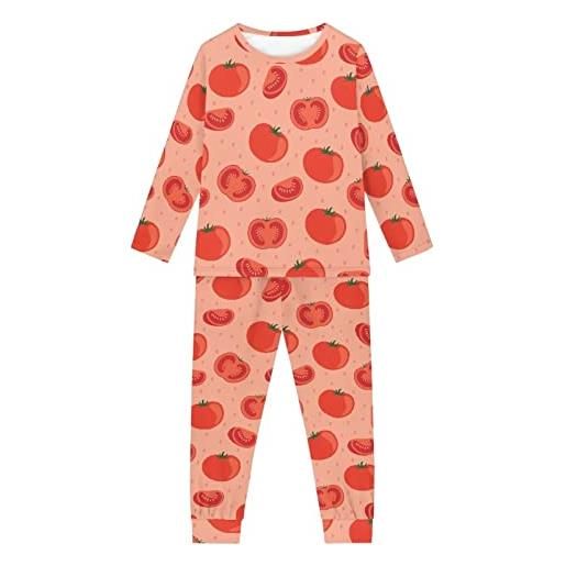 Woisttop 3-16 anni pigiama per bambini set comodo manica lunga inverno/primavera vestiti accoglienti due pezzi pjs lounge set, avocado verde. , 11-12 anni