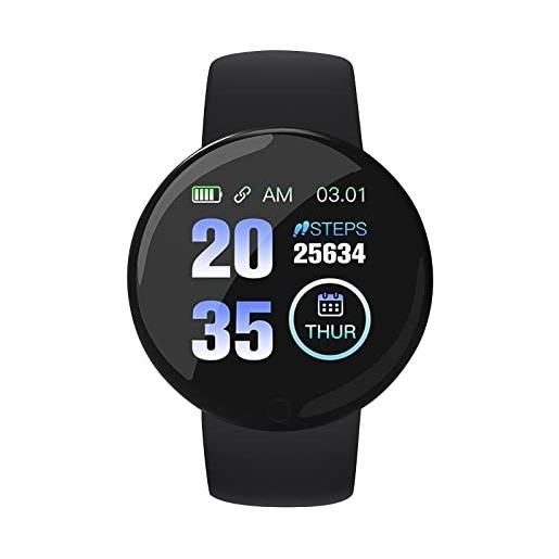 Generic and sleep inch ycr173 - orologio da polso da donna da uomo 1,44 cm, regalo - d18s smart fitness smart watch ycr173 (nero, taglia unica)