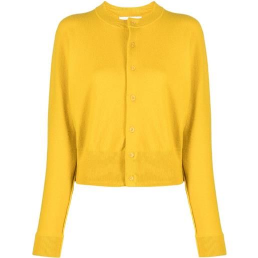 extreme cashmere cardigan nº257 crop - giallo