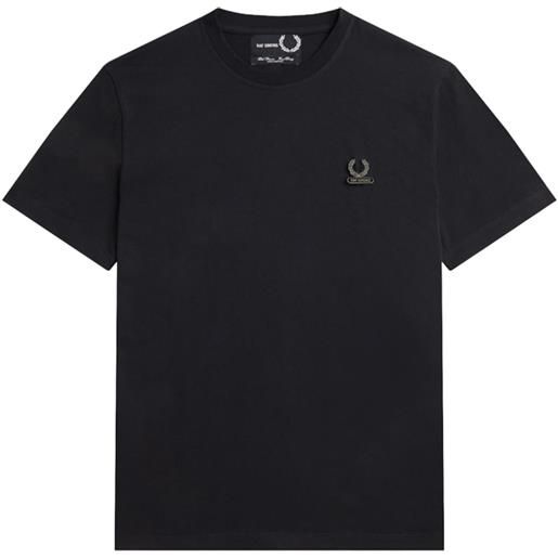 Raf Simons X Fred Perry t-shirt con placca logo - nero