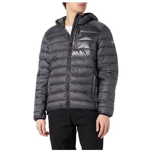 Champion legacy outdoor - hooded jacket giacca, rosso scuro trd/nero, xl uomo fw23