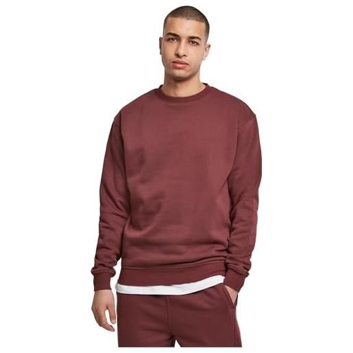 Urban Classics crewneck sweatshirt, maglia di tuta, uomo, marrone (corteccia), l