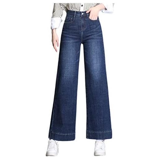 ZH8FCHAN jeans da donna larghi bootcut pantaloni jeans a vita alta pants in denim flared bootcut invecchiato wide leg trousers jeans a zampa donna baggy jeans women vintage 1990