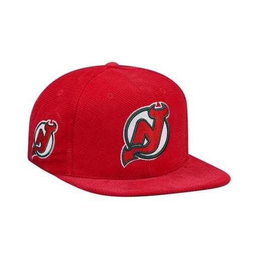 Mitchell & Ness new jersey devils red cord vintage snapback cappello, colore: rosso, taglia unica