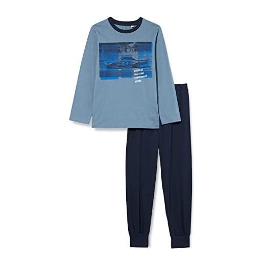 Sanetta schlafanzug lang blau set di pigiama, miraggio blu, 140 cm (pacco da 2) bambino