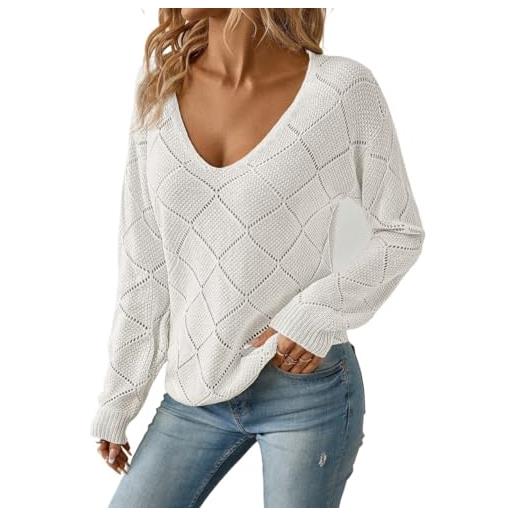 EELLEO fall women's pullover sweater knit drop shoulder sweater jumper tops knitwear