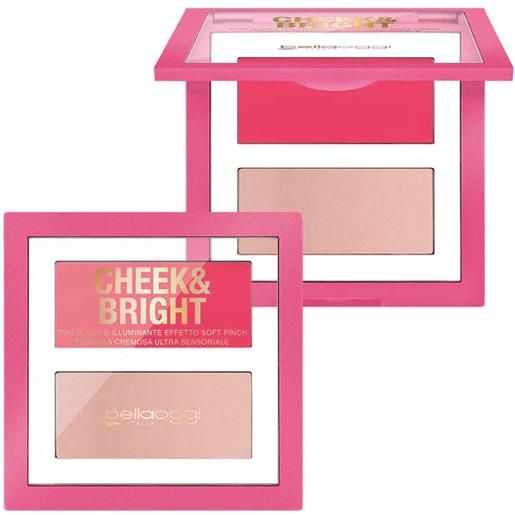 BellaOggi Italia bella. Oggi cheek & bright duo blash e illuminante effetto soft pinch