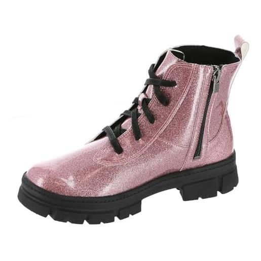 UGG ashton lace up glitter, stivale classico unisex - bambini e ragazzi, rosa glitter pink, 28.5 eu