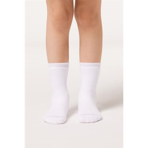 Calzedonia calzini in spugna di cotone bambini bianco