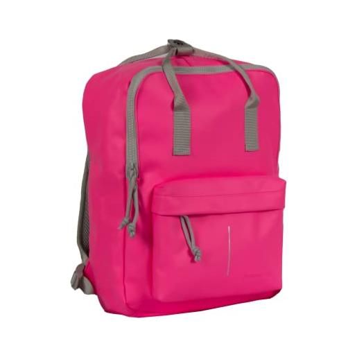 New Rebels® mart waterproof backpack - borsa per laptop da 18 litri con cerniera robusta e scomparto per laptop da 13, schienale imbottito, maniglie aggiuntive per un facile trasporto - verde neon, 
