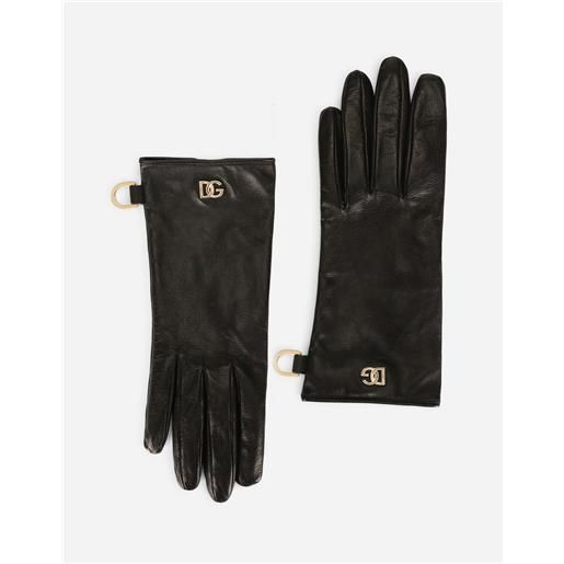 Dolce & Gabbana nappa leather gloves with dg logo
