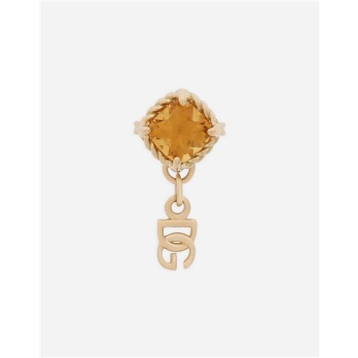 Dolce & Gabbana orecchino singolo in oro giallo 18kt con citrini