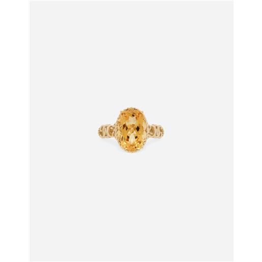 Dolce & Gabbana anello anna in oro giallo 18kt con citrino