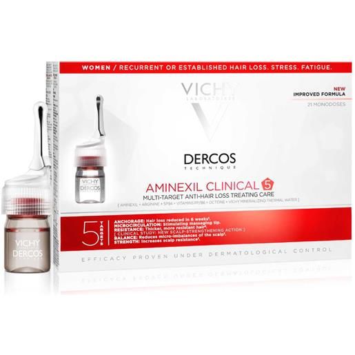 Vichy dercos aminexil trattamento anticaduta donna 21 fiale da 6ml