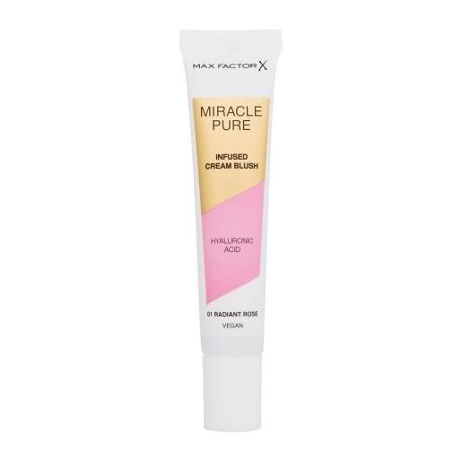 Max Factor miracle pure infused cream blush blush in crema idratante 15 ml tonalità 01 radiant rose