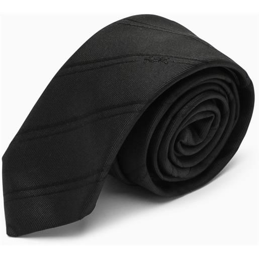 Saint Laurent cravatta nera in seta