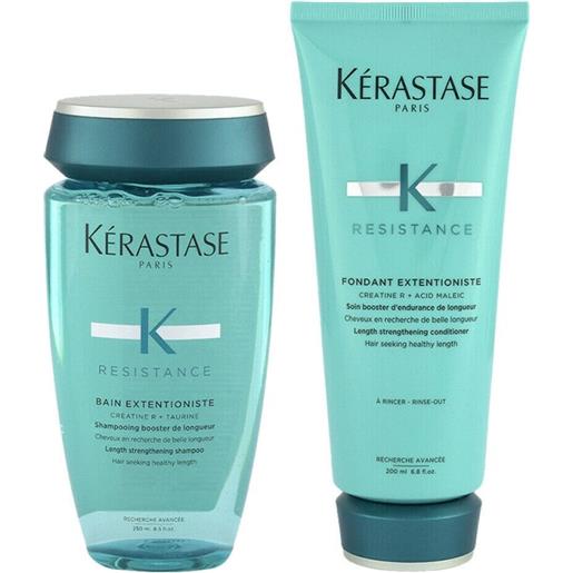 Kérastase kerastase resistance bain extentioniste+fondant 250+200ml shampoo + maschera rinforzante capelli lunghi