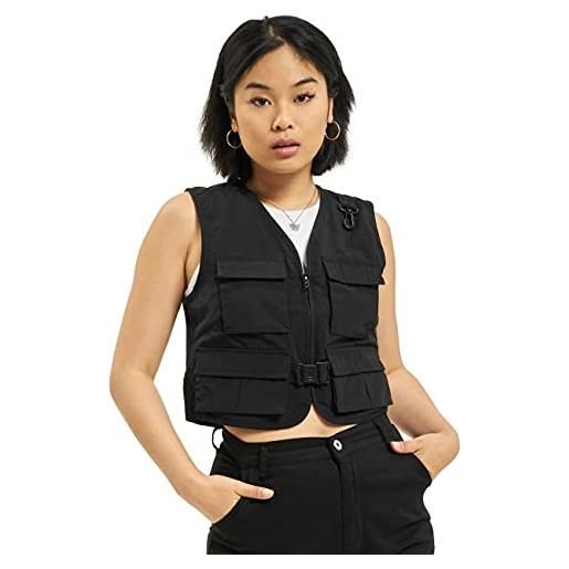 Urban Classics ladies short tactical vest gilet, nero, 4xl plus donna