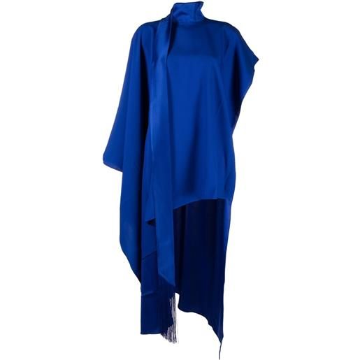 Taller Marmo caftano asimmetrico con sciarpa - blu