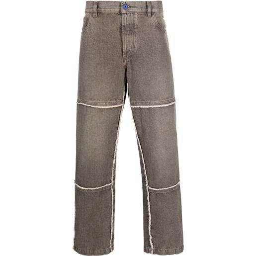 Marcelo Burlon County of Milan jeans dritti con frange - grigio